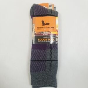 Field & Stream Wool Blend Lodge Socks Size Medium 8-10 New